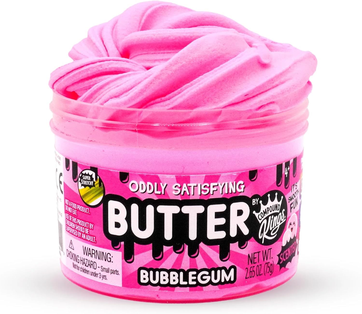 Butter Slime Single Jar Pink Bubble Gum